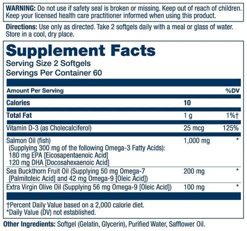 Жирні кислоти Solaray Super Omega 3-7-9, 120 гелевих капсул