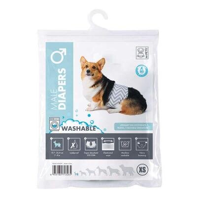 Підгузки M-Pets Washable Diapers Male Dog гігієнічні багаторазові для кобелів, розмір XS, 17,7-22,8 см