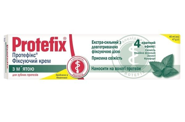 Протефікс фіксуючий крем з м'ятою д/зуб. протезів, 40 мл
