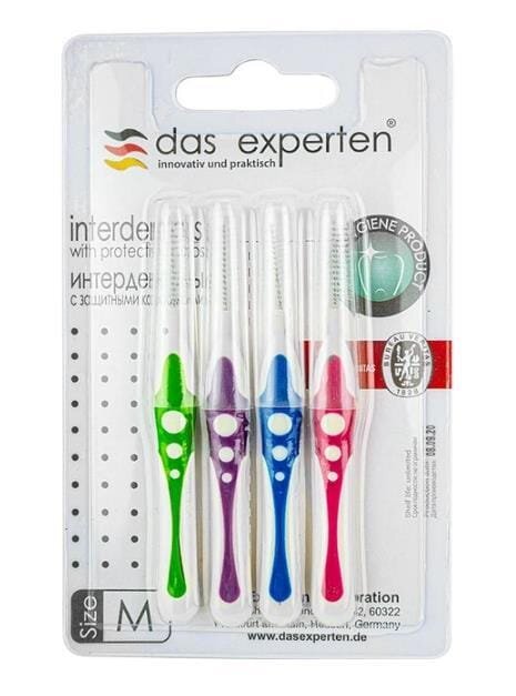 Набір щіток для брекетів Das Experten Interdental, розмір M, з ковпачком, 4 шт
