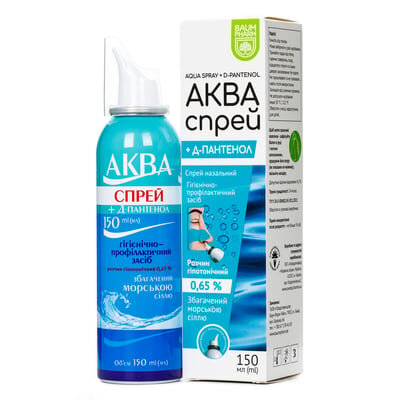 Аква Спрей плюс Д-пантенол Baum Pharm спрей наз. 0.65 % по 150 мл у флак.