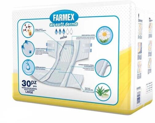 Підгузки для дорослих Farmex Premium Air Soft Dermo Extra, розмір L, 30 штук