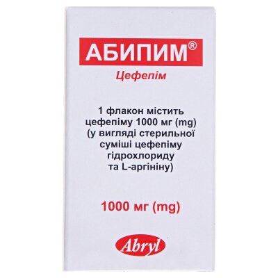 Абипим порошок для р-ну д/ін. по 1000 мг №1 у флак.
