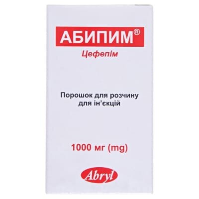 Абипим порошок для р-ну д/ін. по 1000 мг №1 у флак.