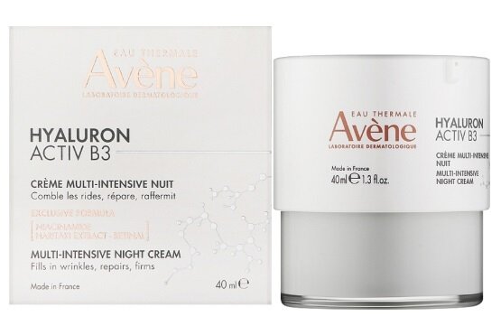Крем для обличчя Avene Hyaluron Activ B3 нічний мультиінтенсивний, 40 мл