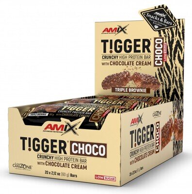 Батончик Amix Nutrition Tigger Crunchy Protein Bar Choco потрійний брауні, 60 г