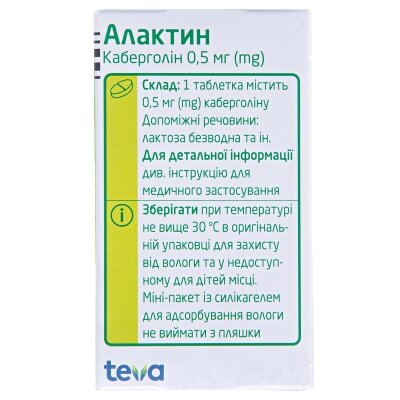 Алактин таблетки по 0.5 мг №8 у пляш.