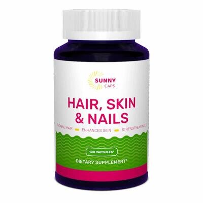 Комплекс Шкіра, волосся та нігті Sunny Cap Hair Skin & Nails Complex, 100 капсул