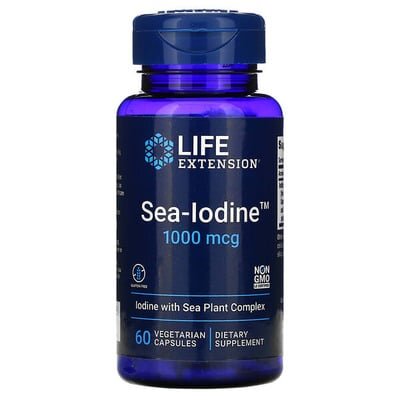 Морський Йод Life Extension Sea-Iodine 1000 мкг, 60 вегетаріанських капсул