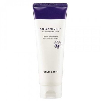 Пінка для обличчя очищуюча Mizon Collagen Milky Deep Cleansing Foam з колагеном і молочним білком, 150 мл
