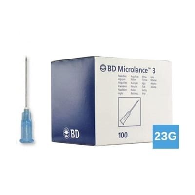 Голка ін'єкційна BD Microlance 3 з втулкою-павільйоном 23G (0,6 х 30 мм), 1 штука