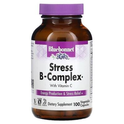 Вітаміни Стрес В-Комплекс 100 Bluebonnet Nutrition Stress B Complex, капсули №100