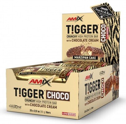 Батончик Amix Nutrition Tigger Crunchy Protein Bar Choco марципановий торт, 60 г