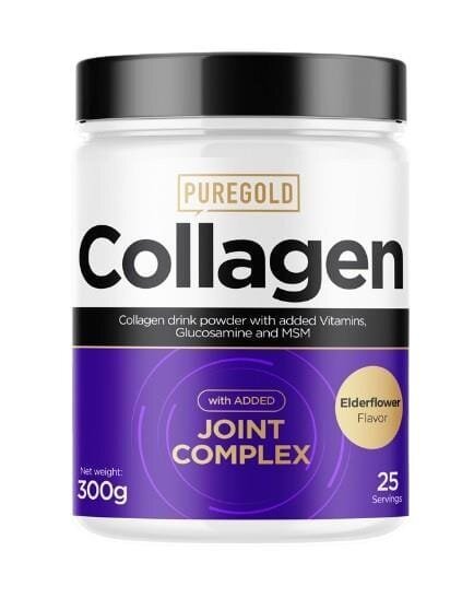 Колаген Pure Gold Collagen Joint Complex Eldelflower з глюкозаміном, МСМ і хондроїтином, зі смаком бузини, 300 г