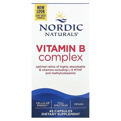 Комплекс вітамінів групи B Nordic Naturals Vitamin B Complex, 45 капсул