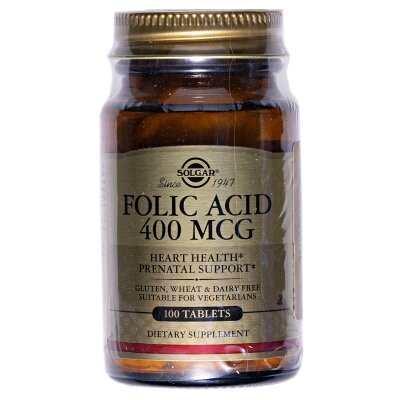 Фолієва кислота Solgar Folic acid 400 мкг таблетки №100