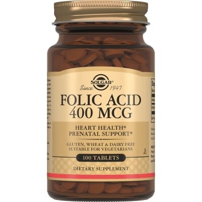 Фолієва кислота Solgar Folic acid 400 мкг таблетки №100
