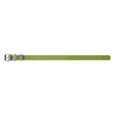 Нашийник для собак Collar WAUDOG Classic шкіряний, металева пряжка, ширина 20 мм, довжина 30-39 см, салатовий