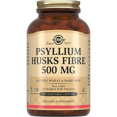 Псилліум (лушпиння насіння подорожника) Solgar Psyllium Husks Fiber 500 мг вег. капсули №200