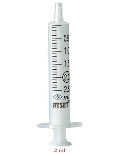 Шприц 2 мл Ayset 2-х компонентний з голкою 23G (0,6 х 32 мм), 1 штука