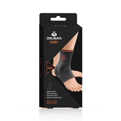 Бандаж для гомілковостопного суглоба Orliman Sport Elastic Line OS6240 спортивний м'який з подушечками з техногелю, розмір S