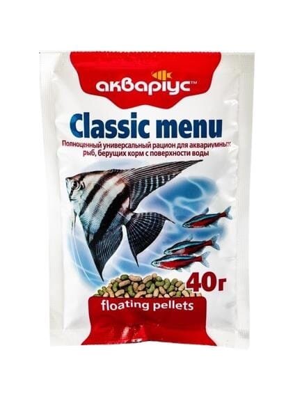 Корм сухий Акваріус Classic Fish Menu для риб, 40 г