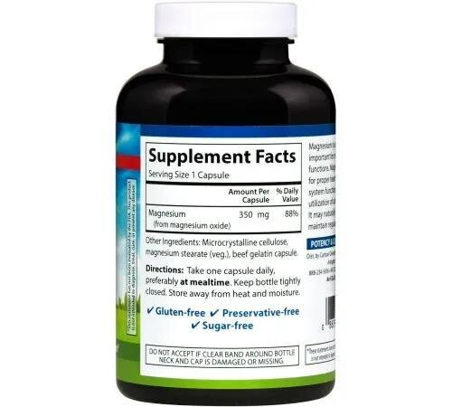 Магній Carlson Labs Magnesium 350 мг, 180 капсул