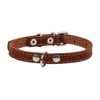 Нашийник Collar 00036 одинарний, ширина 14 мм, довжина 27-35 см, коричневий