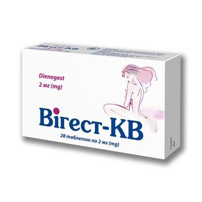 Вігест-КВ таблетки по 2 мг №28 у бліс.