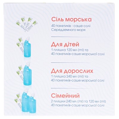 Набір для промивання носа Кукушка Orlando сімейний, флакон 120 і 240 мл