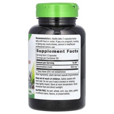 Алтею корінь Nature's Way Marshmallow Root 960 мг, 100 веганських капсул