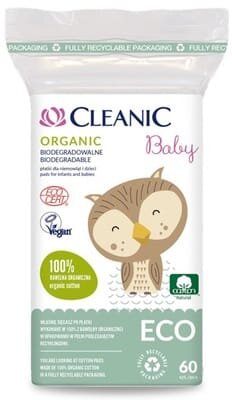 Ватні диски Cleanic Baby Eco дитячі, 60 шт