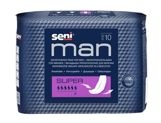 Прокладки урологiчнi Seni Man Super Level 6, 10 штук