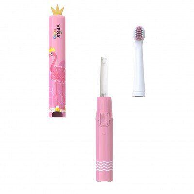 Електрична зубна щітка Vega Kids VK-500Р звукова, дитяча, рожева