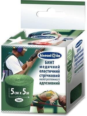 Кінезіо тейп «Білосніжка» еластичний 5 см х 5 м, зелений