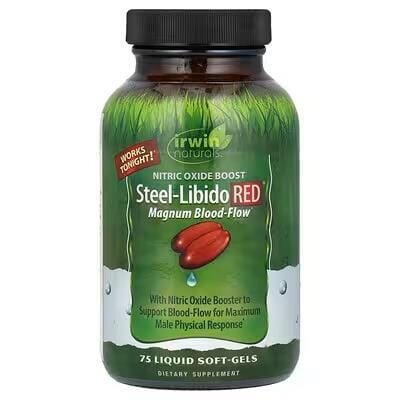 Комплекс для репродуктивного здоров'я чоловіків Irwin Naturals Steel-Libido Red, 75 капсул із рідиною