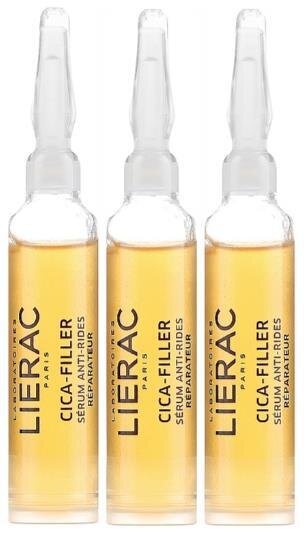 Сироватка для обличчя Lierac Cica-filler відновлююча проти зморшок, 3 ампули х 10 мл