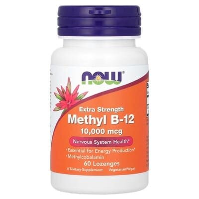 Метил В-12 NOW Methyl B-12 10000 мкг льодяники №60