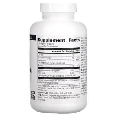 Магній малат Source Naturals Magnesium Malate, 180 таблеток
