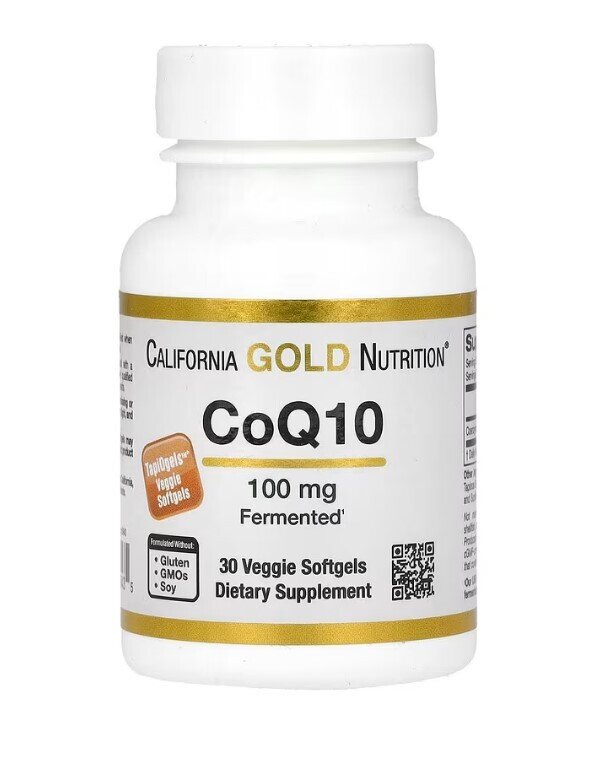 Коензим Q10 California Gold Nutrition Coenzyme Q10 100 мг, 30 рослинних капсул
