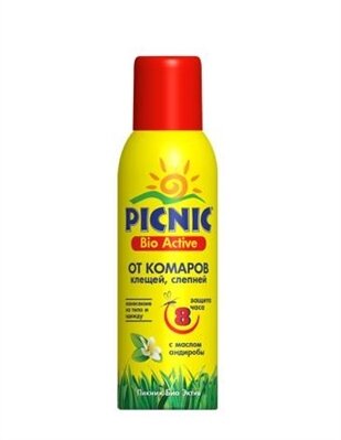Аерозоль Picnic Bio Active від комарів і комах, 125 мл