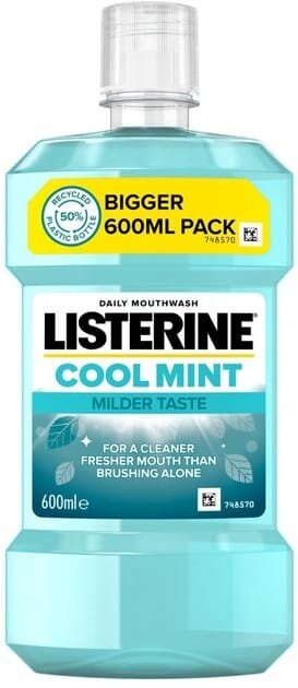 Ополіскувач для порожнини рота Listerine Cool Mint Свіжа м'ята М’який смак, 600 мл