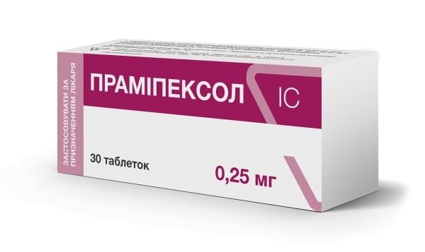Праміпексол IC таблетки по 0.25 мг №30 (10х3)