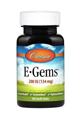 Вітамін Е Carlson Labs E-Gems Natural Vitamin E 200 МО, 90 гелевих капсул