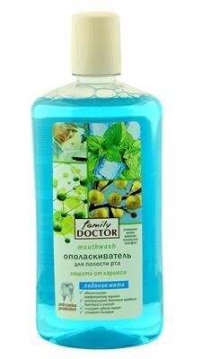 Ополіскувач для порожнини рота Family Doctor Захист від карієсу Крижана м'ята, 360 мл