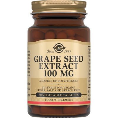 Виноградних кісточок екстракт Solgar Grape Seed Extract 100 мг вег. капсули №30