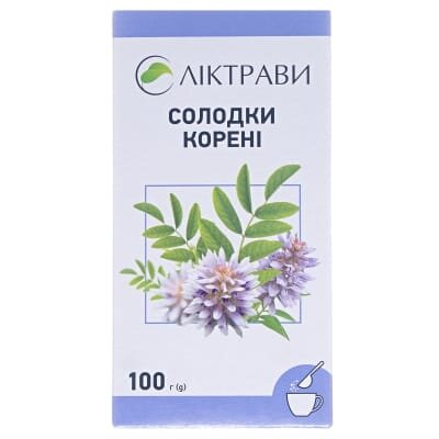 Солодки корені по 100 г у пач. з внут. пак.
