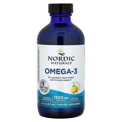 Омега-3 Nordic Naturals Omega-3 1560 мг, лимон, 237 мл