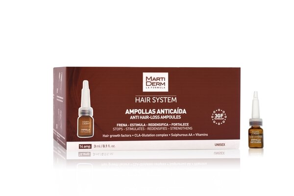 Ампули від випадіння волосся Martiderm Hair System, 14 шт х 3 мл
