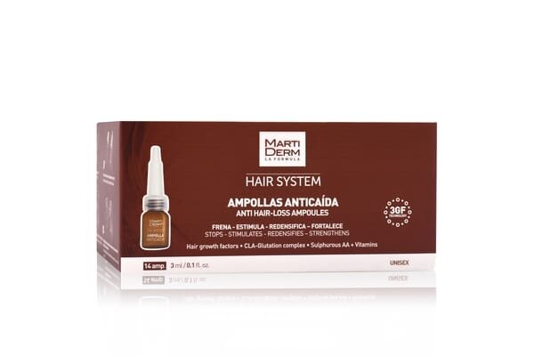 Ампули від випадіння волосся Martiderm Hair System, 14 шт х 3 мл